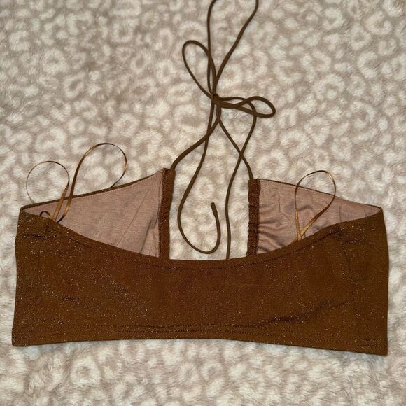 12th Tribe St. Barths shimmer gold top and skirt - Picture 4 of 7